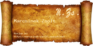 Marcsinek Zsolt névjegykártya
